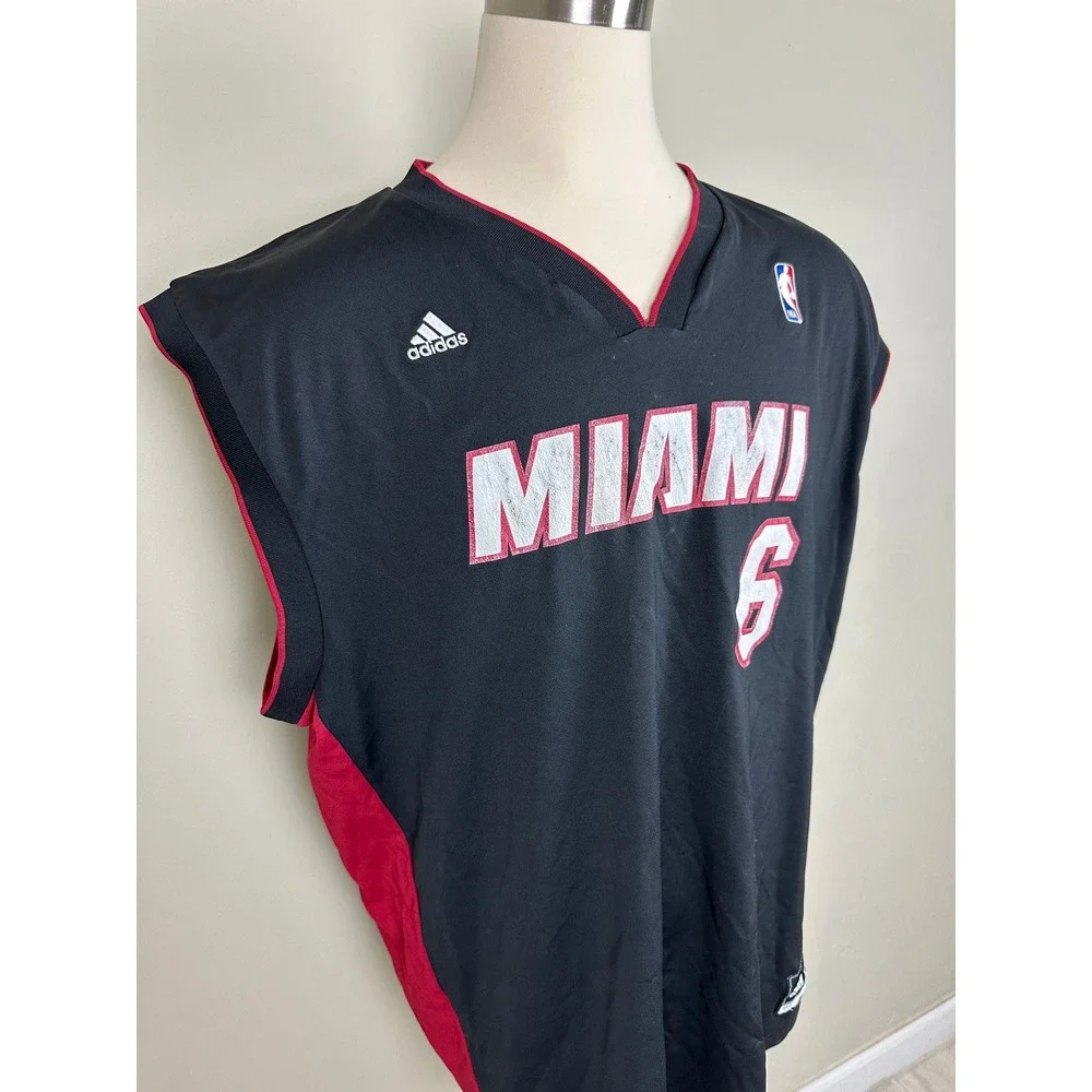 Adidas‎ Miami Heat LeBron James #6 Jersey XXL Black NBA Basketball